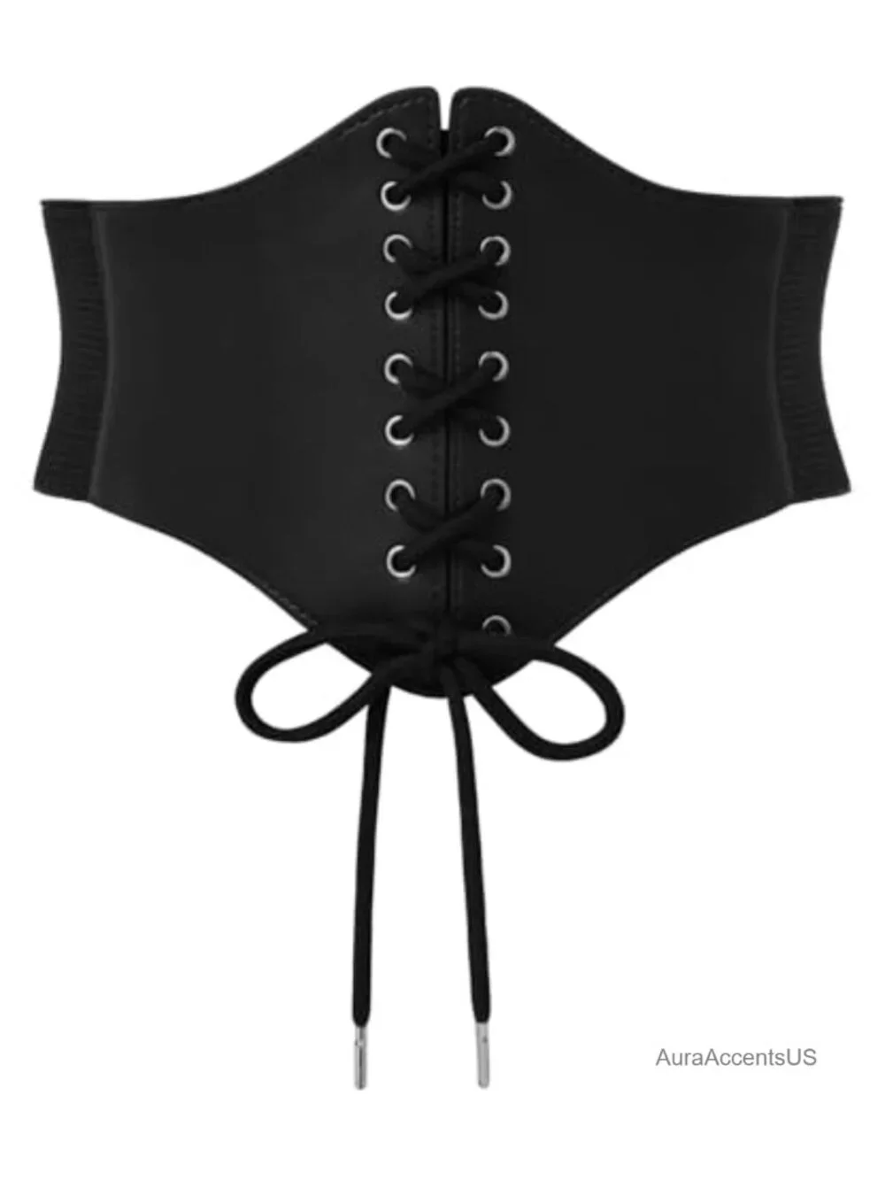 Faux Leather Corset Belt Renaissance Lace-Up Waist Belt